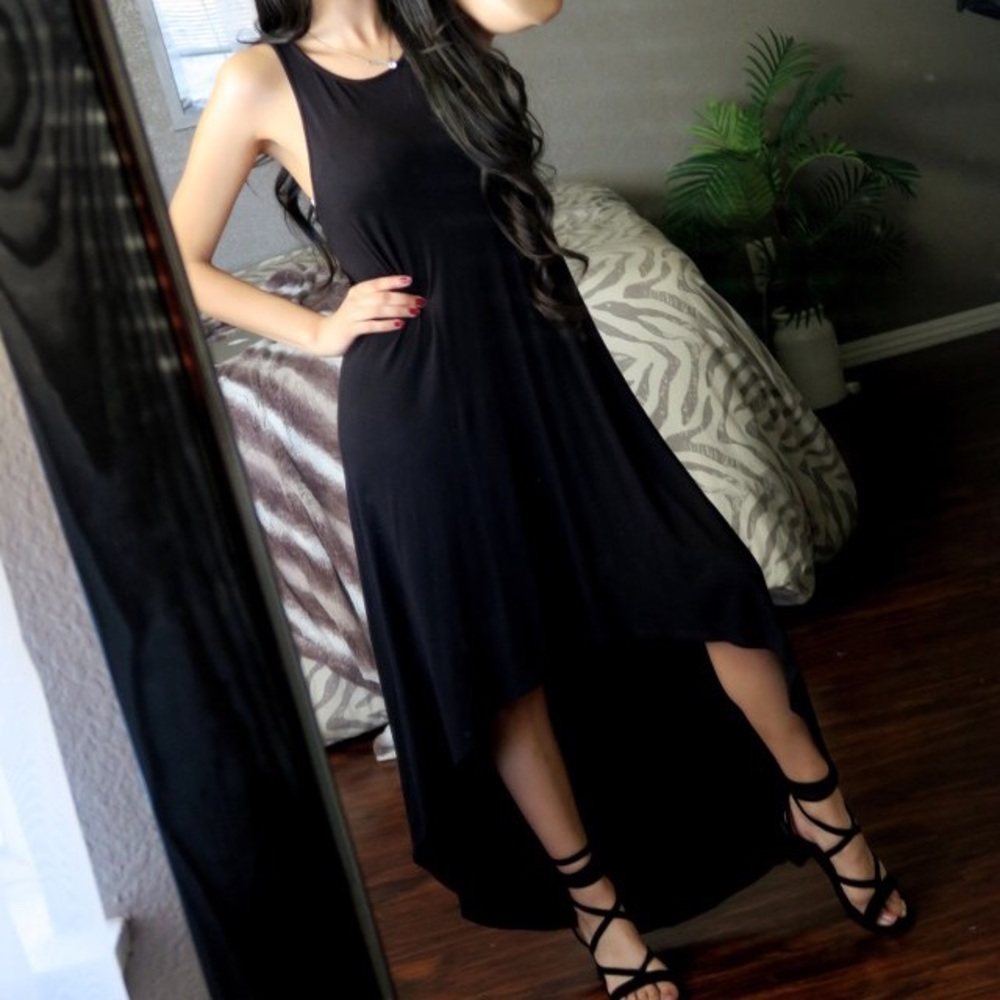 Ella Moss Black hi low maxi dress